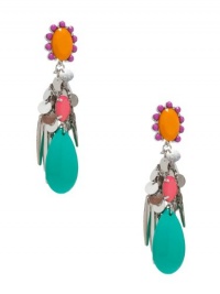 GUESS Silver-Tone Carnival Drop Earrings, MULTI GUESS Silver-Tone Carnival Drop Earrings, MULTI