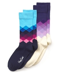 Diamonds of color define this distinctive Happy Socks crew style. Diamonds of color define this distinctive Happy Socks crew style.