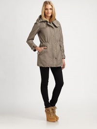 A new classic, this all-weather style features beloved details like gunflaps and a convenient hood.Attached hoodButton-tab sleevesEpaulettesGunflapsZipper frontButton closureDrawstring waistFlap pocketsRainflapAbout 30 from shoulder to hemPolyesterMachine washImported Model shown is 5'9½ (176cm) wearing US size Small. A new classic, this all-weather style features beloved details like gunflaps and a convenient hood.Attached hoodButton-tab sleevesEpaulettesGunflapsZipper frontButton closureDrawstring waistFlap pocketsRainflapAbout 30 from shoulder to hemPolyesterMachine washImported Model shown is 5'9½ (176cm) wearing US size Small.