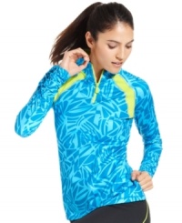 Rev up your workout with Ideology's printed pullover. Made of a breathable fabric blend, it's as comfy as it is chic! Rev up your workout with Ideology's printed pullover. Made of a breathable fabric blend, it's as comfy as it is chic!