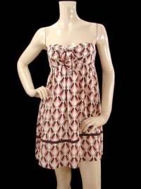 Shoshanna Dress - Geometric Print Silk Strapless Dress US 6 Shoshanna Dress - Geometric Print Silk Strapless Dress US 6