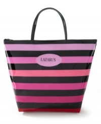 Gobble up this tidbit: executives of Lazarus Department Store successfully lobbied President Franklin Roosevelt to move Thanksgiving to the fourth Thursday in November to gain more shopping days before Christmas. This zip-top striped tote brightly displays the store logo and is the perfect gift for anyone who knew and loved the Ohio landmark. Gobble up this tidbit: executives of Lazarus Department Store successfully lobbied President Franklin Roosevelt to move Thanksgiving to the fourth Thursday in November to gain more shopping days before Christmas. This zip-top striped tote brightly displays the store logo and is the perfect gift for anyone who knew and loved the Ohio landmark.