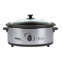 Nesco 4816-25-30PR Professional 6-Quart Stainless Steel Roaster Oven with Glass Cover, Non-Stick Cookwell Nesco 4816-25-30PR Professional 6-Quart Stainless Steel Roaster Oven with Glass Cover, Non-Stick Cookwell