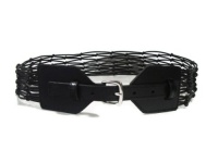 Style & Co Women's Black Open Weave Wide Belt Style & Co Women's Black Open Weave Wide Belt