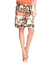Boho gets a modern makeover with this tie-dye Vince Camuto skirt -- perfect for adding a pop of print to your summer wardrobe! Boho gets a modern makeover with this tie-dye Vince Camuto skirt -- perfect for adding a pop of print to your summer wardrobe!