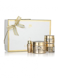 A powerful combination of unique ingredients and a patented scientific innovation has been shown to improve the condition around the stem cells and stimulate cell regeneration to reconstruct skin to a denser quality. Gift Set Contains: Absolue Precious Cells SPF 15 Sunscreen 1.6 oz., Absolue Eye Precious Cells 0.5 oz., Absolue Night Precious Cells 0.5 oz., Absolue Ultimate Bx Night Serum 0.27 oz. A powerful combination of unique ingredients and a patented scientific innovation has been shown to improve the condition around the stem cells and stimulate cell regeneration to reconstruct skin to a denser quality. Gift Set Contains: Absolue Precious Cells SPF 15 Sunscreen 1.6 oz., Absolue Eye Precious Cells 0.5 oz., Absolue Night Precious Cells 0.5 oz., Absolue Ultimate Bx Night Serum 0.27 oz.