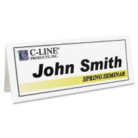 C-Line Large Inkjet/Laser Name Tent Cards, Scored, White, 4.25 x 11 Inches Folded, 50-Count (87517) C-Line Large Inkjet/Laser Name Tent Cards, Scored, White, 4.25 x 11 Inches Folded, 50-Count (87517)