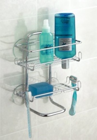 InterDesign Classico Suction Shower Shelves, Chrome InterDesign Classico Suction Shower Shelves, Chrome
