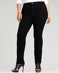 Keep everyday looks simple in body-shaping Not Your Daughter's Jeans. A sleek silhouette lends must-have versatility.