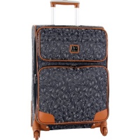 Diane Von Furstenberg Luggage Hearts 24 Inch Expandable Spinner, Black/Pewter, One Size Diane Von Furstenberg Luggage Hearts 24 Inch Expandable Spinner, Black/Pewter, One Size