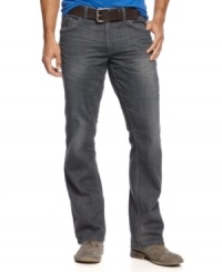 A flattering slim fit and a classic boot cut give these INC International Concepts their timeless style. A flattering slim fit and a classic boot cut give these INC International Concepts their timeless style.