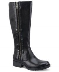 A lovely zipper stretches up the side of Born's Kenin boots, creating a look that will complete your outfit with trendy sophistication. A lovely zipper stretches up the side of Born's Kenin boots, creating a look that will complete your outfit with trendy sophistication.