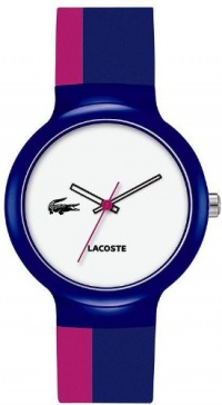 Lacoste GOA White Dial Blue and Pink Silicone Unisex Watch 2020041 Lacoste GOA White Dial Blue and Pink Silicone Unisex Watch 2020041