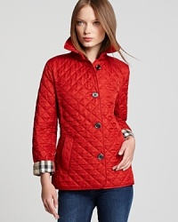 With classic quilting, the Burberry Copford jacket lends iconic style that goes hand in hand with practicality. In a timeless silhouette, this piece maintains staple status. With classic quilting, the Burberry Copford jacket lends iconic style that goes hand in hand with practicality. In a timeless silhouette, this piece maintains staple status.