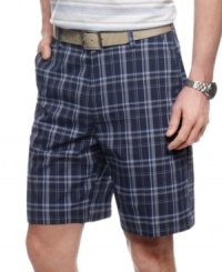 They might look like mild-mannered plaid shorts, but these Izod cargos have performance properties to take you a step beyond. (Clearance) They might look like mild-mannered plaid shorts, but these Izod cargos have performance properties to take you a step beyond. (Clearance)