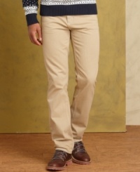 Chinos just resigned from boring boardroom attire. Liven up your casual Friday look with these over-dyed pants from Tommy Hilfiger.