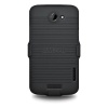 Amzer AMZ93808 Shellster Case Cover Holster for HTC One X - Retail Packaging - Black