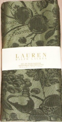 Lauren Ralph Lauren Campbell Sage Green Table Linens / Napkins 20 X 20 Inches Set of 4 Dinner Napkins Holiday Lauren Ralph Lauren Campbell Sage Green Table Linens / Napkins 20 X 20 Inches Set of 4 Dinner Napkins Holiday