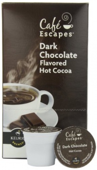 Café Escapes Hot Cocoa, Dark Chocolate, K-Cup Portion Pack for Keurig Brewers, 24-Count Café Escapes Hot Cocoa, Dark Chocolate, K-Cup Portion Pack for Keurig Brewers, 24-Count