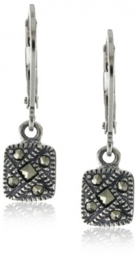 Judith Jack Sterling Silver Marcasite Square Drop Earrings Judith Jack Sterling Silver Marcasite Square Drop Earrings
