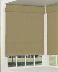 Dress up any window's view with the streamlined design of a roller Roman shade mixed with appealing texture. Perfect for adding contemporary charm to any room, it is also lined for convenience and cordless for added safety. Dress up any window's view with the streamlined design of a roller Roman shade mixed with appealing texture. Perfect for adding contemporary charm to any room, it is also lined for convenience and cordless for added safety.