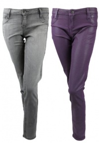 BleuLab womens chalk / plum reversible detour skinny legging jeans BleuLab womens chalk / plum reversible detour skinny legging jeans