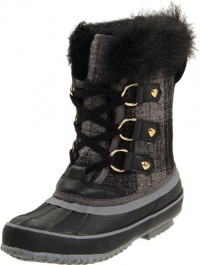 Juicy Couture Sarabeth Boot (Toddler/Little Kid),Black/Grey Abstract Plaid,11 M US Little Kid