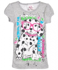 Beautees Preppy Pup T-Shirt (Sizes 4 - 6X) - gray, 5 Beautees Preppy Pup T-Shirt (Sizes 4 - 6X) - gray, 5