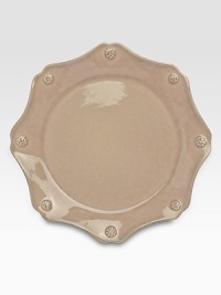 A beautiful stoneware saucer is crafted in Portugal with elegant curves to bring irresistibly romantic European charm to a dinner or party. From the Berry & Thread CollectionCeramic stoneware9 diam.Dishwasher- & microwave-safeImported A beautiful stoneware saucer is crafted in Portugal with elegant curves to bring irresistibly romantic European charm to a dinner or party. From the Berry & Thread CollectionCeramic stoneware9 diam.Dishwasher- & microwave-safeImported