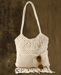 A long and lean version of the always-chic hobo, this delicately crocheted Denim & Supply Ralph Lauren bag channels a bohemian spirit with a whimsy fringed bottom. A long and lean version of the always-chic hobo, this delicately crocheted Denim & Supply Ralph Lauren bag channels a bohemian spirit with a whimsy fringed bottom.