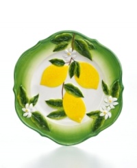 Irresistibly bright, fun and teeming with figural detail, the Lemon salad plate from Martha Stewart Collection goes a long way in reviving casual kitchens and tables. Irresistibly bright, fun and teeming with figural detail, the Lemon salad plate from Martha Stewart Collection goes a long way in reviving casual kitchens and tables.