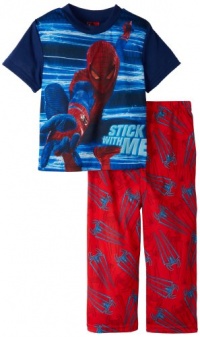 AME Boy's Web Stripe Spiderman 2-Pc Sleepwear Set AME Boy's Web Stripe Spiderman 2-Pc Sleepwear Set