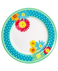 Garden party. A must for summer, melamine salad plates by Martha Stewart Collection are easy to transport and prettily patterned in daisies and dots for festive al fresco entertaining. (Clearance) Garden party. A must for summer, melamine salad plates by Martha Stewart Collection are easy to transport and prettily patterned in daisies and dots for festive al fresco entertaining. (Clearance)