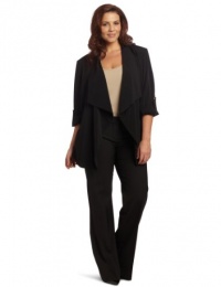 Calvin Klein Women's Plus Size Roll Sleeve Flyaway Jacket Calvin Klein Women's Plus Size Roll Sleeve Flyaway Jacket