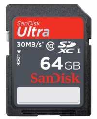 SanDisk Ultra 64 GB SDXC Class 10 Flash Memory Card 30MB/s SDSDU-064G-AFFP SanDisk Ultra 64 GB SDXC Class 10 Flash Memory Card 30MB/s SDSDU-064G-AFFP