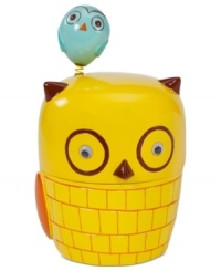 Hoo says owls only come out at night? Wise up to the new look in bath with the Give a Hoot jar, featuring a whimsical owl shape in a palette that's just right, morning or midnight. Hoo says owls only come out at night? Wise up to the new look in bath with the Give a Hoot jar, featuring a whimsical owl shape in a palette that's just right, morning or midnight.