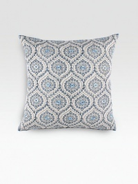 EXCLUSIVELY AT SAKS.COM Regal and authentic, this plush, multicolored pillow will brighten up any room.20 X 20Hand-stitched edgingConcealed zip closure54% linen/45% cottonMachine washImported