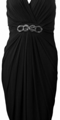 London Times Women's V-Neck Matte Jersey Dress London Times Women's V-Neck Matte Jersey Dress