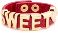 BCBGeneration Red and Rose Gold Sweet Heart Croco Affirmation Bracelet BCBGeneration Red and Rose Gold Sweet Heart Croco Affirmation Bracelet