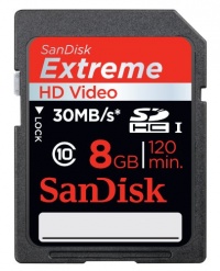SanDisk Extreme 8 GB SDHC Class 10 UHS-1 Flash Memory Card 30MB/s SDSDX-008G-AFFP SanDisk Extreme 8 GB SDHC Class 10 UHS-1 Flash Memory Card 30MB/s SDSDX-008G-AFFP