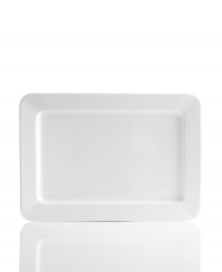 Set 5-star standards for your table with this sleek rectangular platter from Hotel Collection. Balancing a delicate look and exceptional durability, the translucent White China collection of dinnerware and dishes is designed to cater virtually any occasion. Set 5-star standards for your table with this sleek rectangular platter from Hotel Collection. Balancing a delicate look and exceptional durability, the translucent White China collection of dinnerware and dishes is designed to cater virtually any occasion.