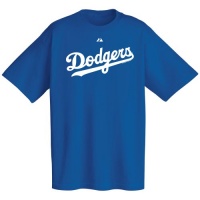 Los Angeles Dodgers Official Wordmark Short Sleeve T-Shirt, Deep Royal Los Angeles Dodgers Official Wordmark Short Sleeve T-Shirt, Deep Royal