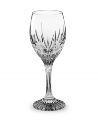 The resplendent crystal and quintessential French design of Baccarat's Jupiter white wine glass sets a new standard for fine dining. Vertical cuts extend from bowl to base for a look that exudes vintage grandeur. The resplendent crystal and quintessential French design of Baccarat's Jupiter white wine glass sets a new standard for fine dining. Vertical cuts extend from bowl to base for a look that exudes vintage grandeur.