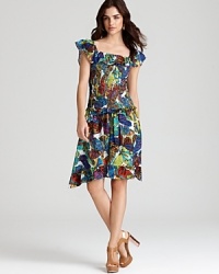 Wear this relaxed drop-waist dress from Nanette Lepore anytime you crave an easy-breezy day in the tropics. Wear this relaxed drop-waist dress from Nanette Lepore anytime you crave an easy-breezy day in the tropics.