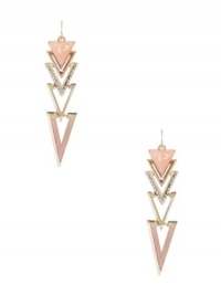 GUESS Gold-Tone and Pink Linear Earrings, POP COLOR GUESS Gold-Tone and Pink Linear Earrings, POP COLOR