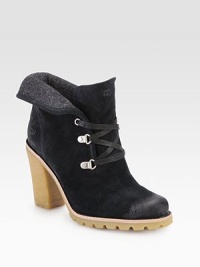 Fully lined in warm fleece, this elevated ankle boot is crafted with subtly distressed suede for a worn-in look. Rubber heel, 4 (100mm)Rubber platform, ½ (15mm)Compares to a 3½ heel (90mm)Suede upperFleece liningRubber trek solePadded insoleImported Fully lined in warm fleece, this elevated ankle boot is crafted with subtly distressed suede for a worn-in look. Rubber heel, 4 (100mm)Rubber platform, ½ (15mm)Compares to a 3½ heel (90mm)Suede upperFleece liningRubber trek solePadded insoleImported