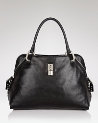 Marc Jacobs helps you keep on top of busy days with this roomy satchel. In versatile black leather with a chic shape, it's a practical option with cool girl credentials. Marc Jacobs helps you keep on top of busy days with this roomy satchel. In versatile black leather with a chic shape, it's a practical option with cool girl credentials.