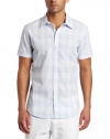 Calvin Klein Sportswear Men's Short Sleeve Ombre Gingham Check Woven Shirt