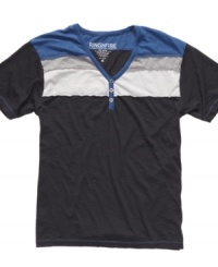 With cool color blocking at the shoulders, this shirt from Ring of Fire is a welcome change to your casual look. With cool color blocking at the shoulders, this shirt from Ring of Fire is a welcome change to your casual look.