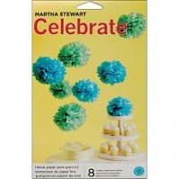 Martha Stewart Crafts Pom Poms, Medium Blue Martha Stewart Crafts Pom Poms, Medium Blue